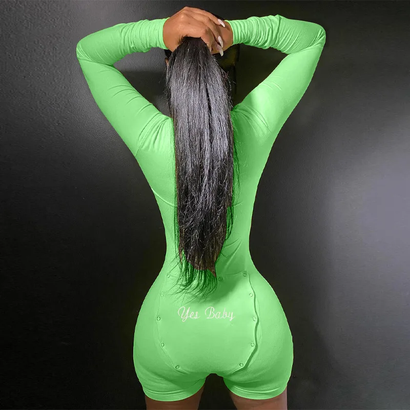 Hot sale winter designer long sleeve adult onesie with butt flap for women butt flap onsies