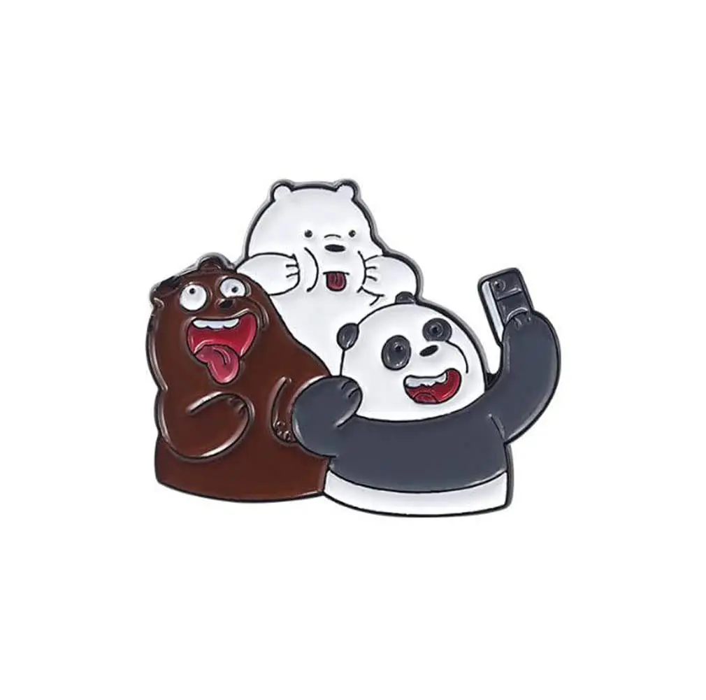 Custom black metal with rubber clutches flower soft enamel pin