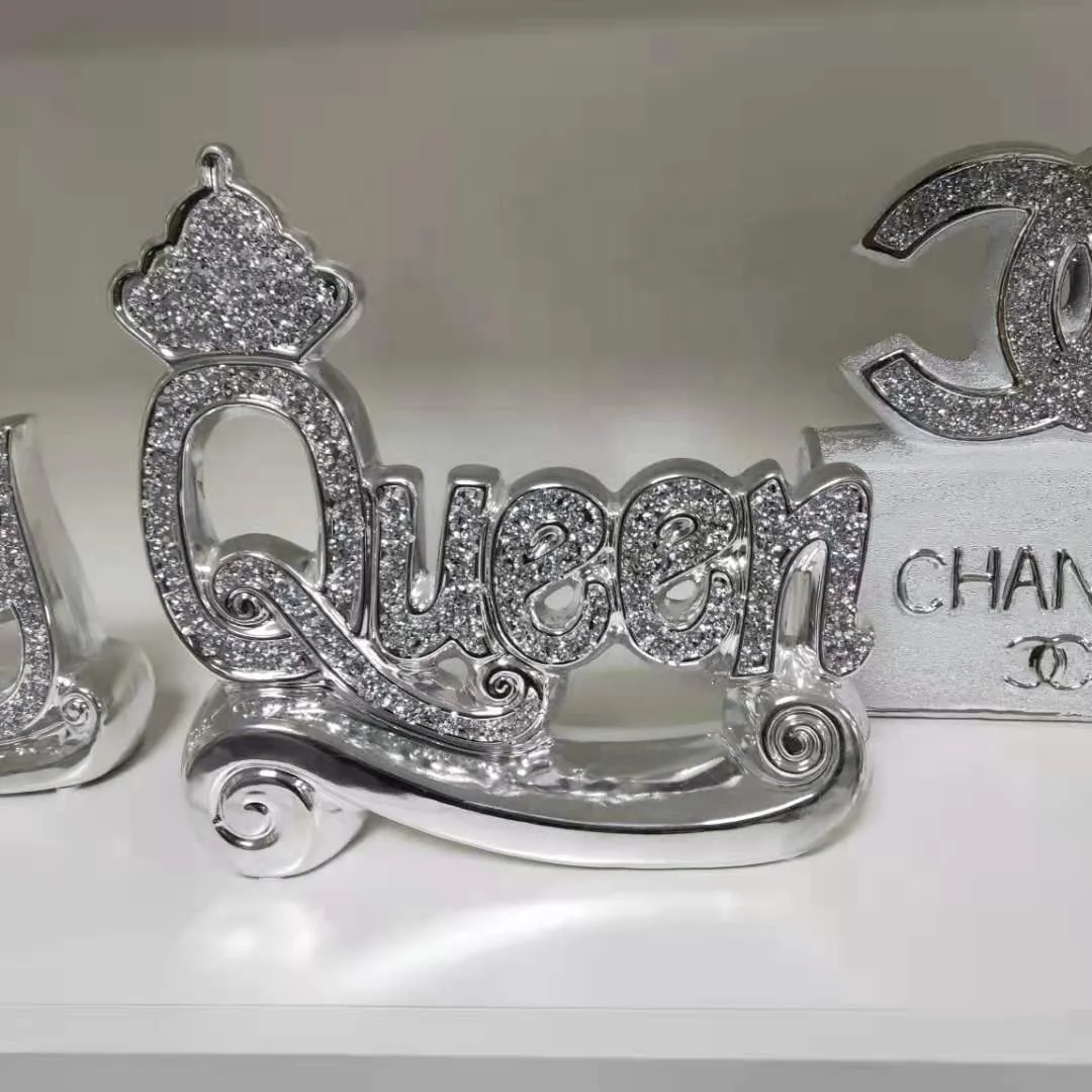 UK Silver Modern Luxury Crown Handmade Ceramic Room Decoration Accessories Handicraft Ornaments