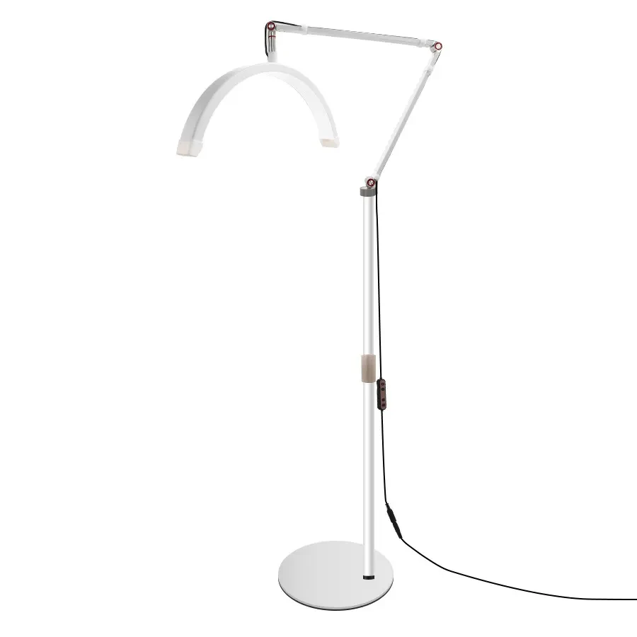28 Inch Clip Table Half Moon Shape Lash Light Beauty Ceiling Ring Half Moon Floor Lamp Led Lash Light