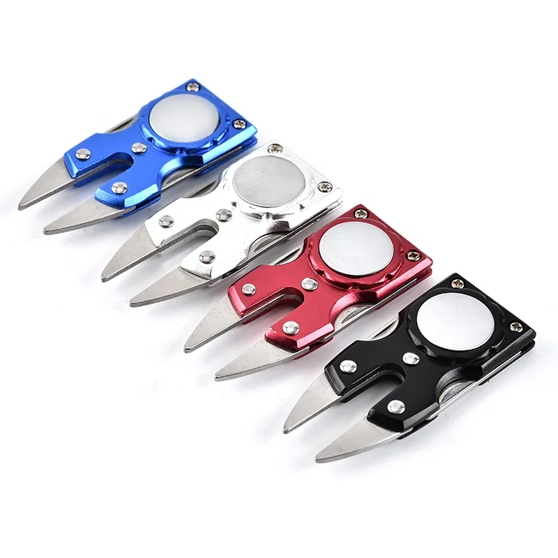 Personalized Free Design Custom Magnetic Divot Ball Marker Golf Divot Tool Golf Accessories Golf Divot Pitch Fork Tool