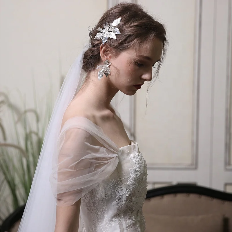 Большой с украшением в виде кристаллов Свадебные туфли со стразами заколки для волос Необычные декоративные свадебные аксессуары