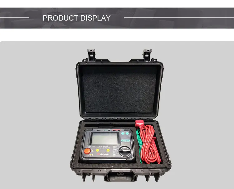 AC DC Insulation Resistance Tester Lcd Backlight Data Storage Polarization Index Measurement Digital Megohmmeter