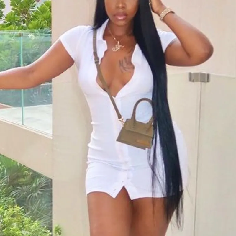  2021 летняя одежда Твердые пуговицы; Хлопковое детское платье с короткими рукавами для женщин Женская Повседневная рубашка длинным рукавом платья