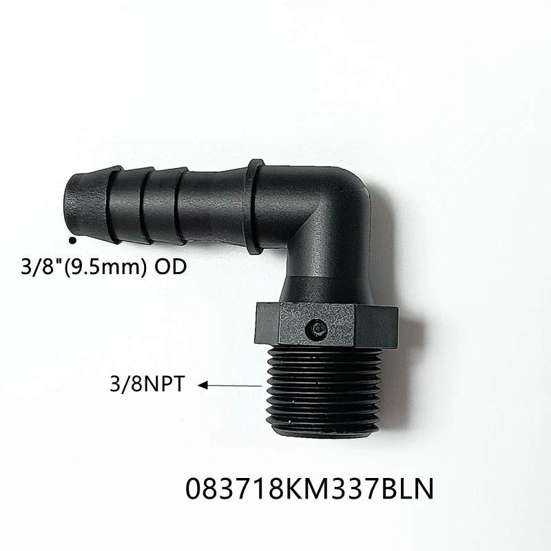 1/8NPT 1/4NPT 3/8NPT 1/2NPT коленчатый наружный резьбовой пластиковый соединитель для шланга с зазубринами