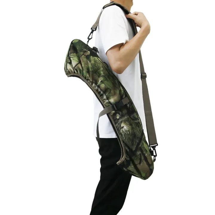 Комбинированный лук для охоты, переноски, сумка-слинг. Съемный регулируемый плечевой ремень. Камуфляжная ткань.