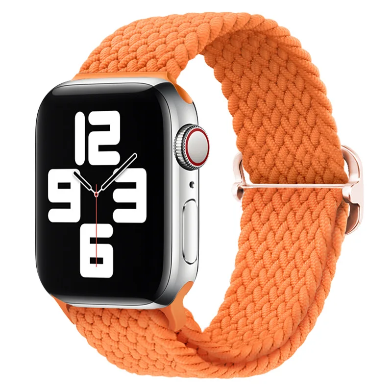 Новый ремешок для часов apple iwatch 1234567 поколения, регулируемый эластичный нейлоновый тканый ремешок для часов Apple 38/40 мм 42/44 мм