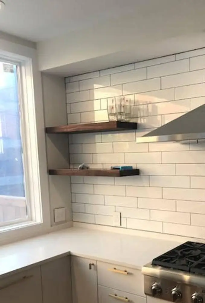 Premium Solid Walnut TV Floating Shelf,custom board, Wall-mounted foam , heavy duty bracket