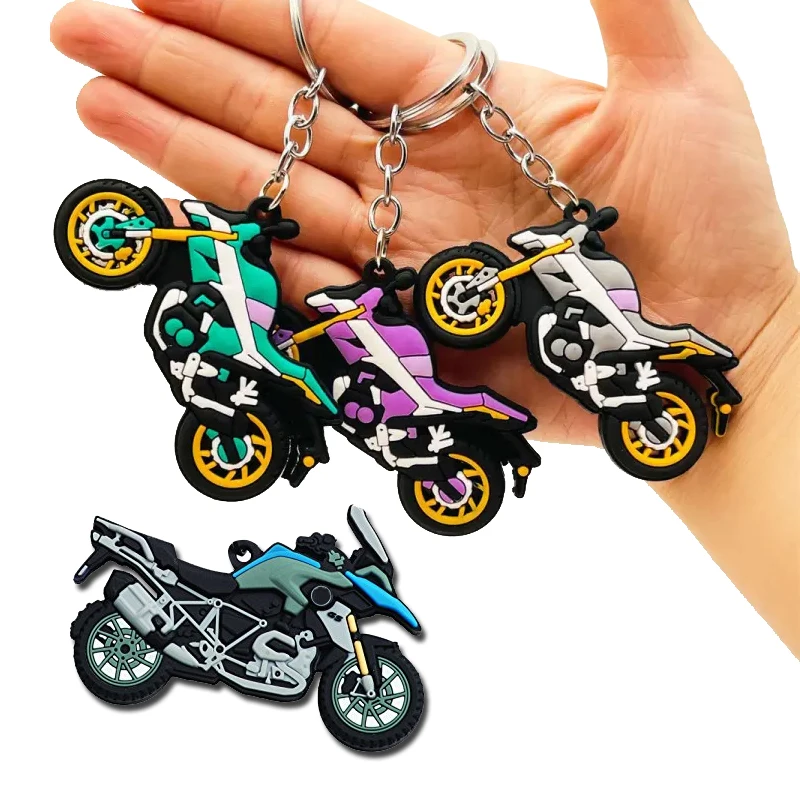 Wholesale Key Chain Pendant Cartoon Animation Custom Logo Gift Motorcycle Double-sided Pvc Keychain