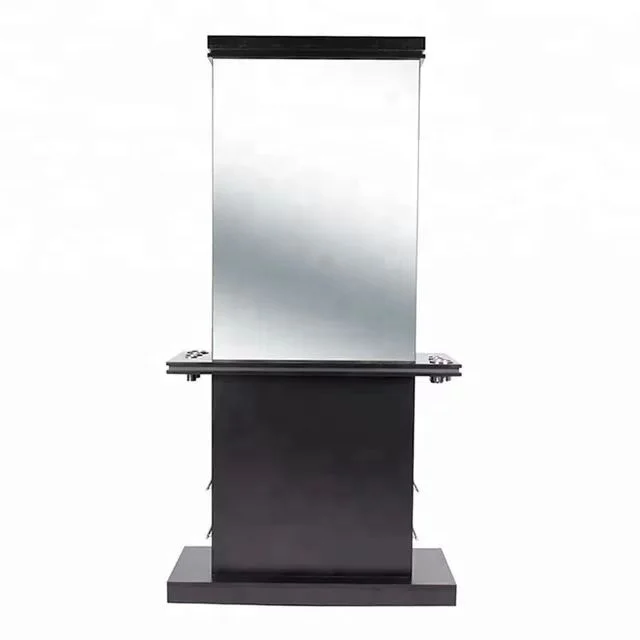 Beauty salon equipment DreamSalon  DOUBLE SIDED SALON STATION IN BLACK Peluqueria manufacturer factory