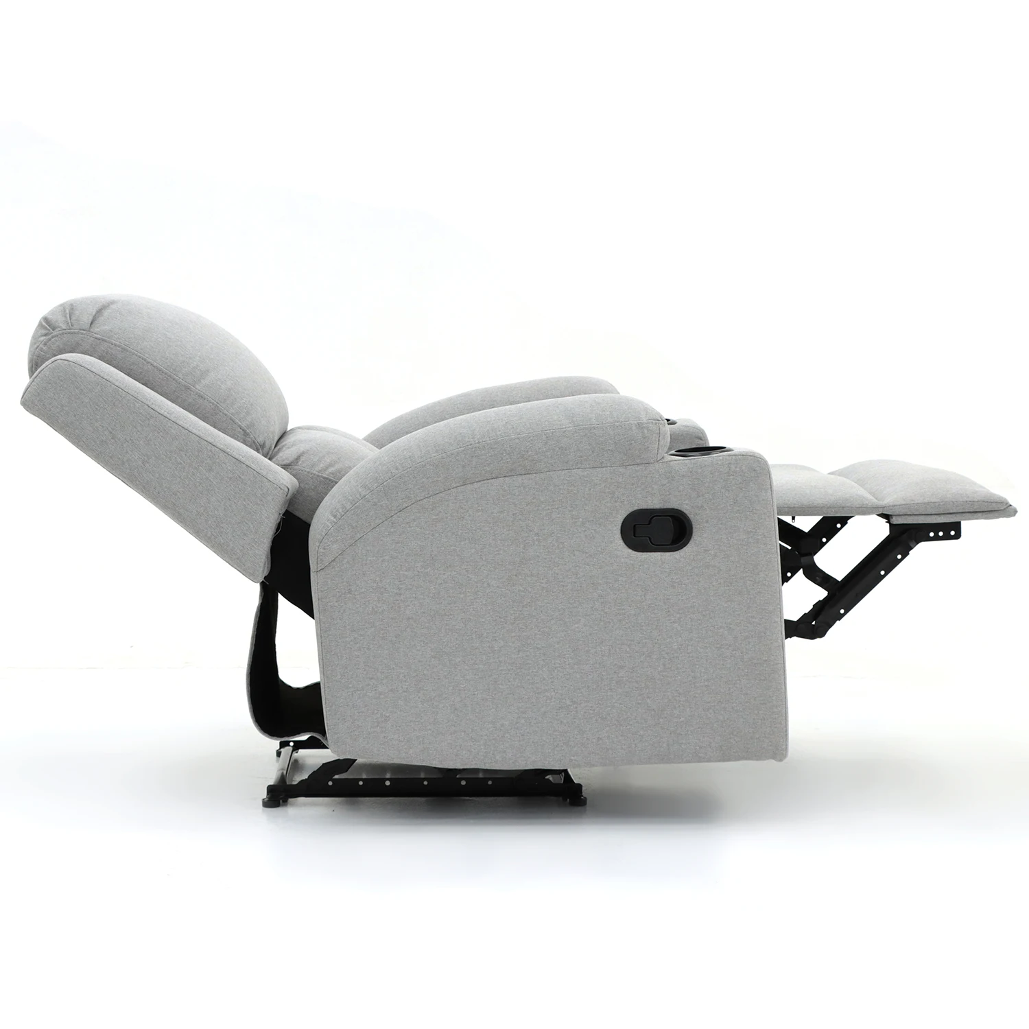 Geeksofa Modern Microfiber Fabric Manual Recliner Chair Lazy Boy Style with Cup Holder for Living Room Furniture from China