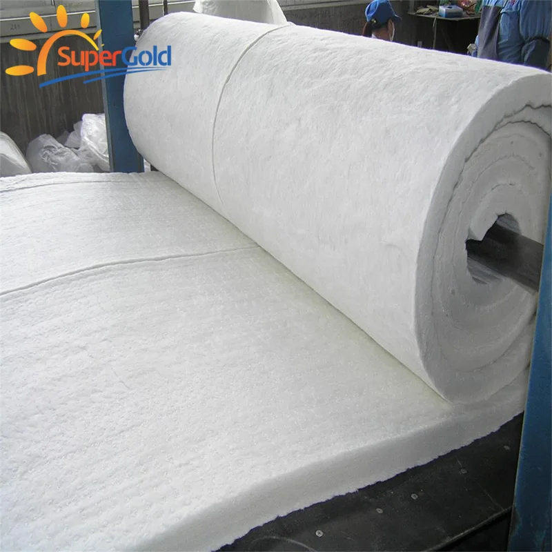 SuperGold Ceramic Fiber Blanket 50mm 25mm Thick Ceramic Fiber Felt 1260c Ceramic Fiber Roll