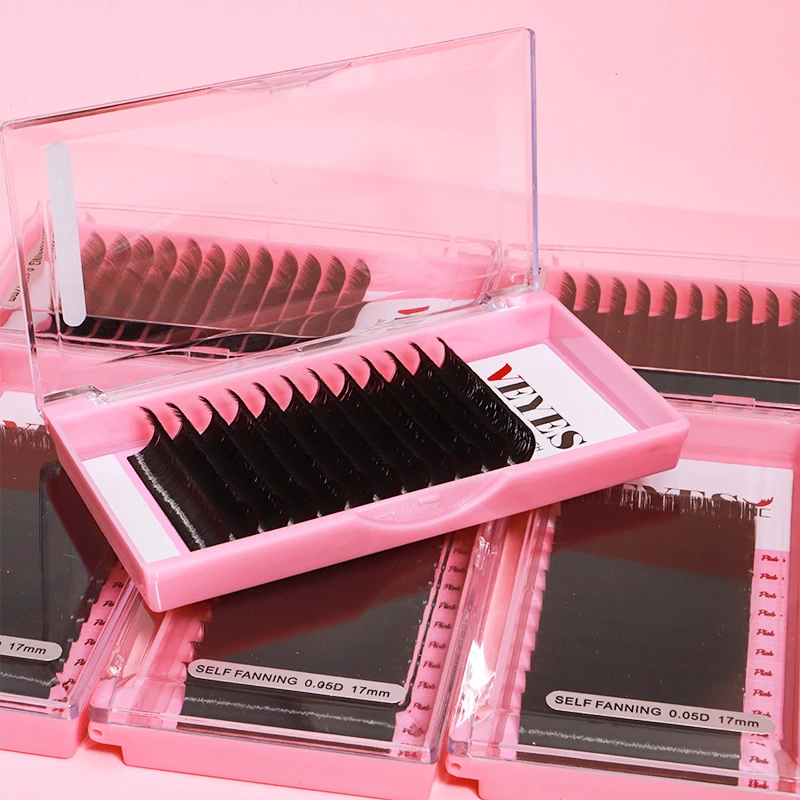 Veyelash Silk Volume Lashes Easy to Fan Lash Auto Self Fanning Faux Mink Eyelash Extensions