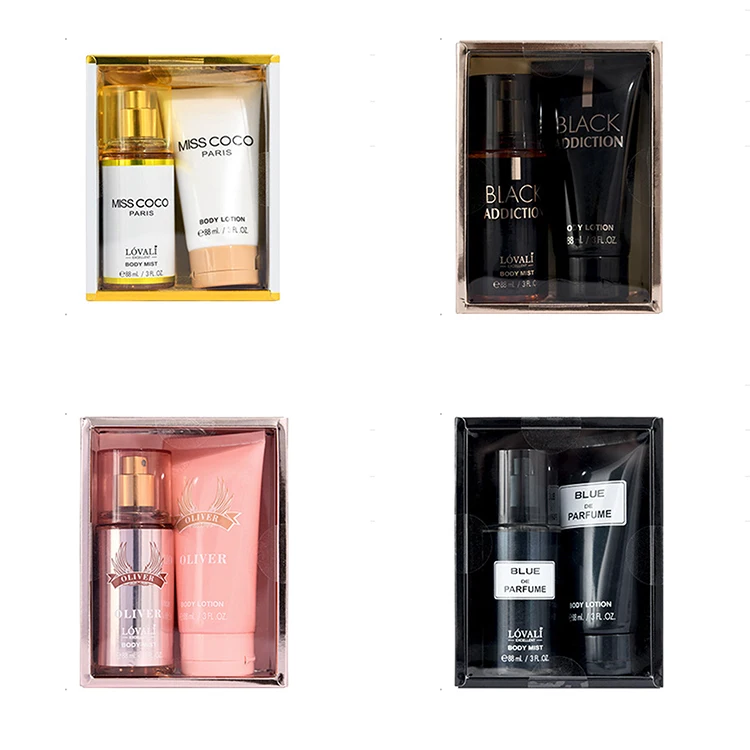 Luxury fragrance 88ML body mist spray and lotion mini size & gift sets designer cheap perfume gift sets for men