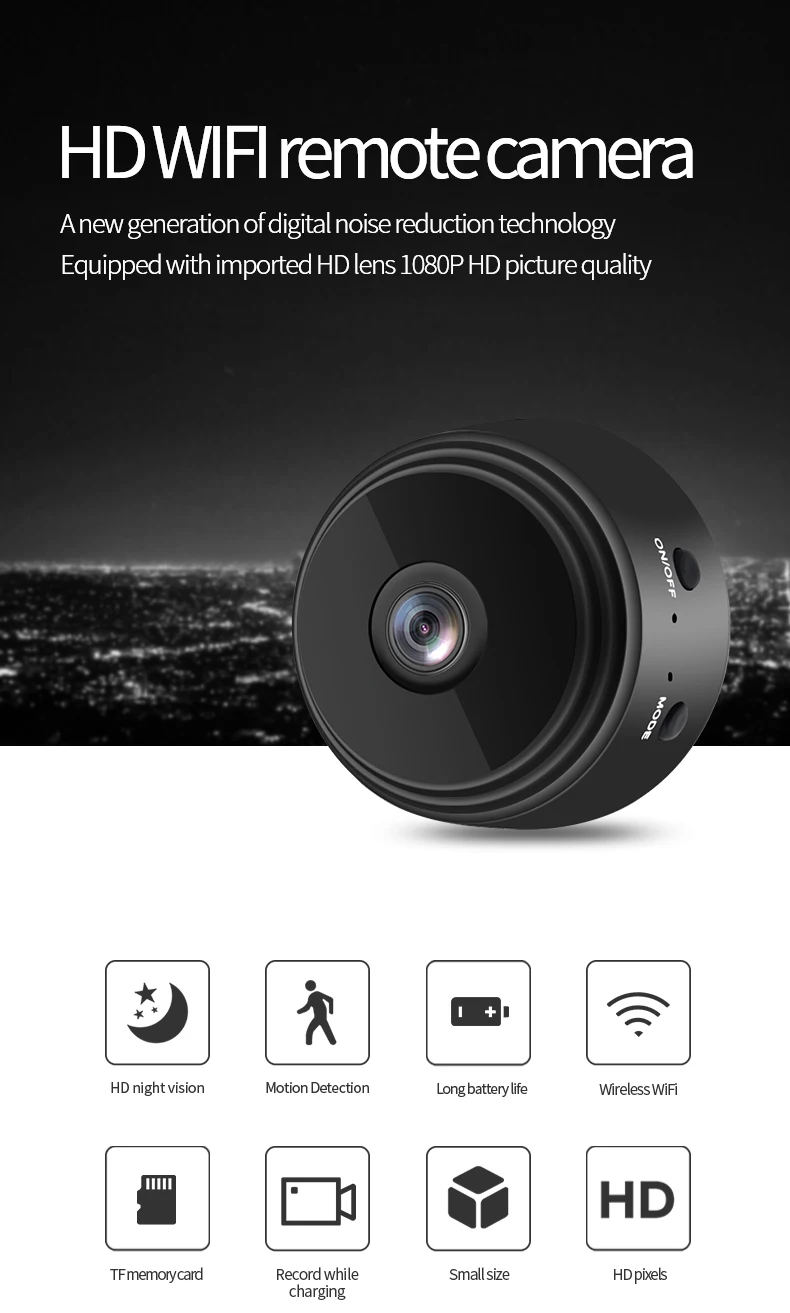 A9 mini camera night vision motion detection 1080P wifi camera
