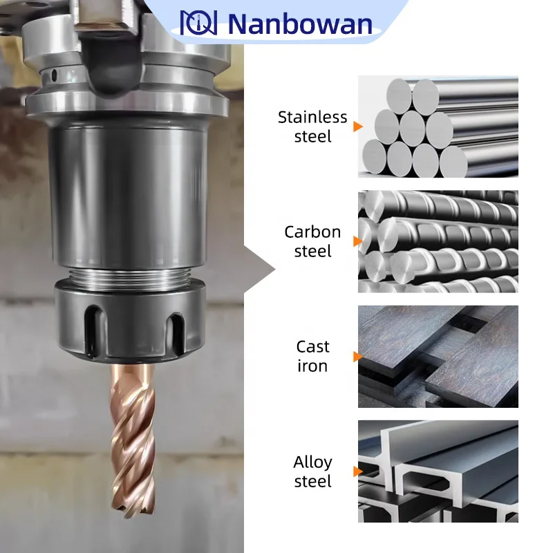 HRC55 HRC60 HRC65 Carbide End Mill 4flutes Milling Cutter Alloy Coating Tungsten Steel for  iron stainless steel