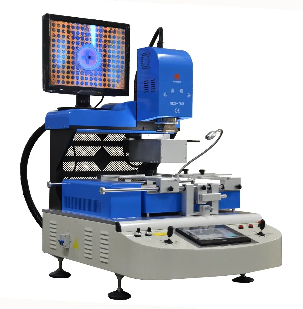 Semi-automation WDS-750 Optical Alignment Rework Station 3 Zones BGA Soldering Station Laptop Motherboard Repairing