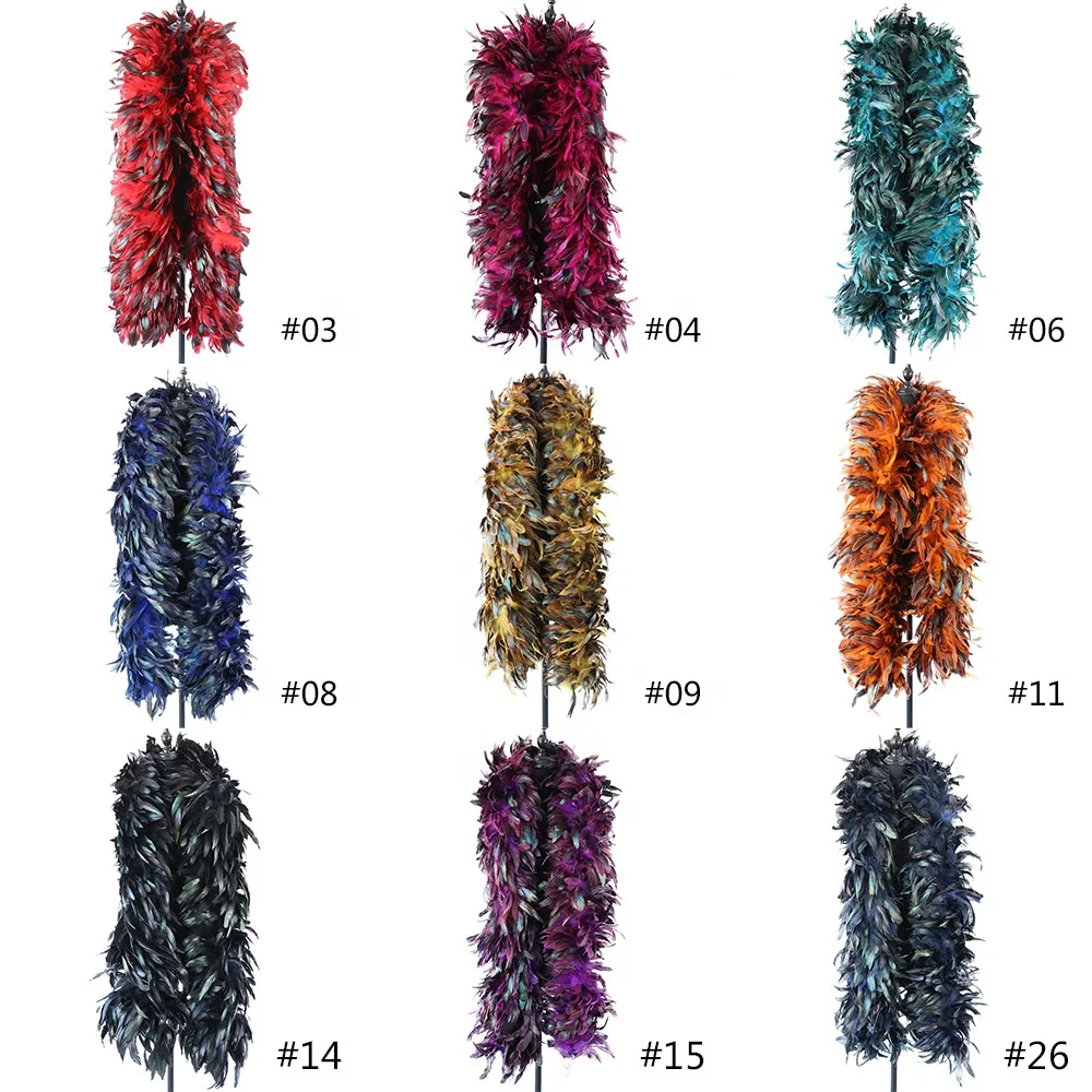 cheap sale Colorful Rooster schlappen feather boa for party dance performances decoration
