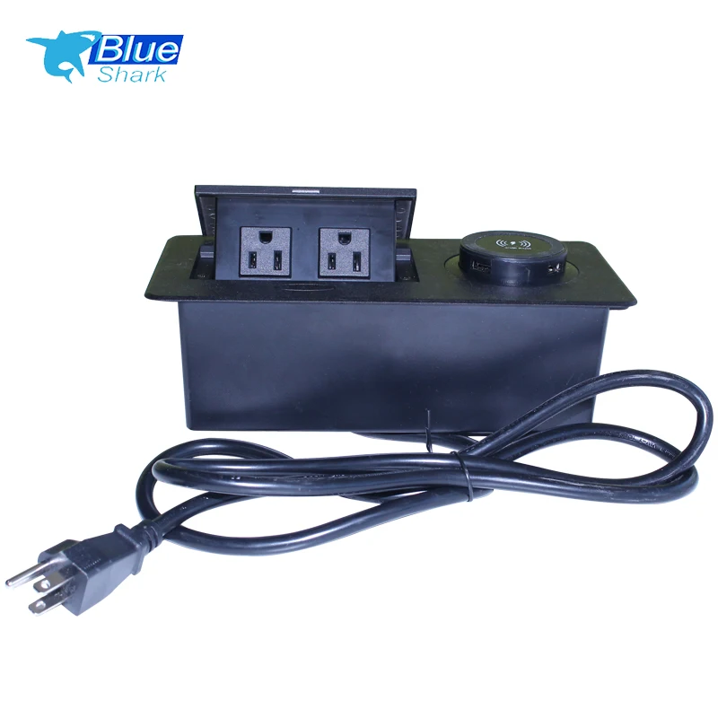 US Standard Table Hidden Pop Up Power Socket 10W Wireless Charging Pop Up Socket Kitchen Smart Phone USB Pop Up Socket Outlet