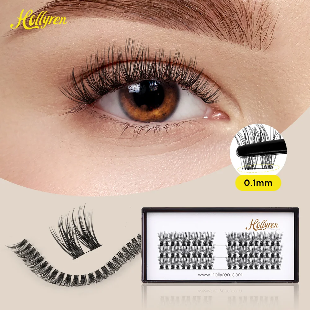 Wholesale Diy Lash Cluster 3d Effect Pre Cut Segment Eyelash Knot Free Mink Cluster Extensions De Cils