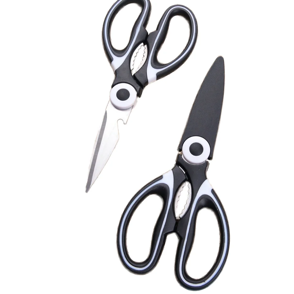 Multi-Functional Stainless Steel Kitchen Scissors Sharp Barbecue Food Scissors Home Use Chicken Bone DIY Projects Panda Scissors