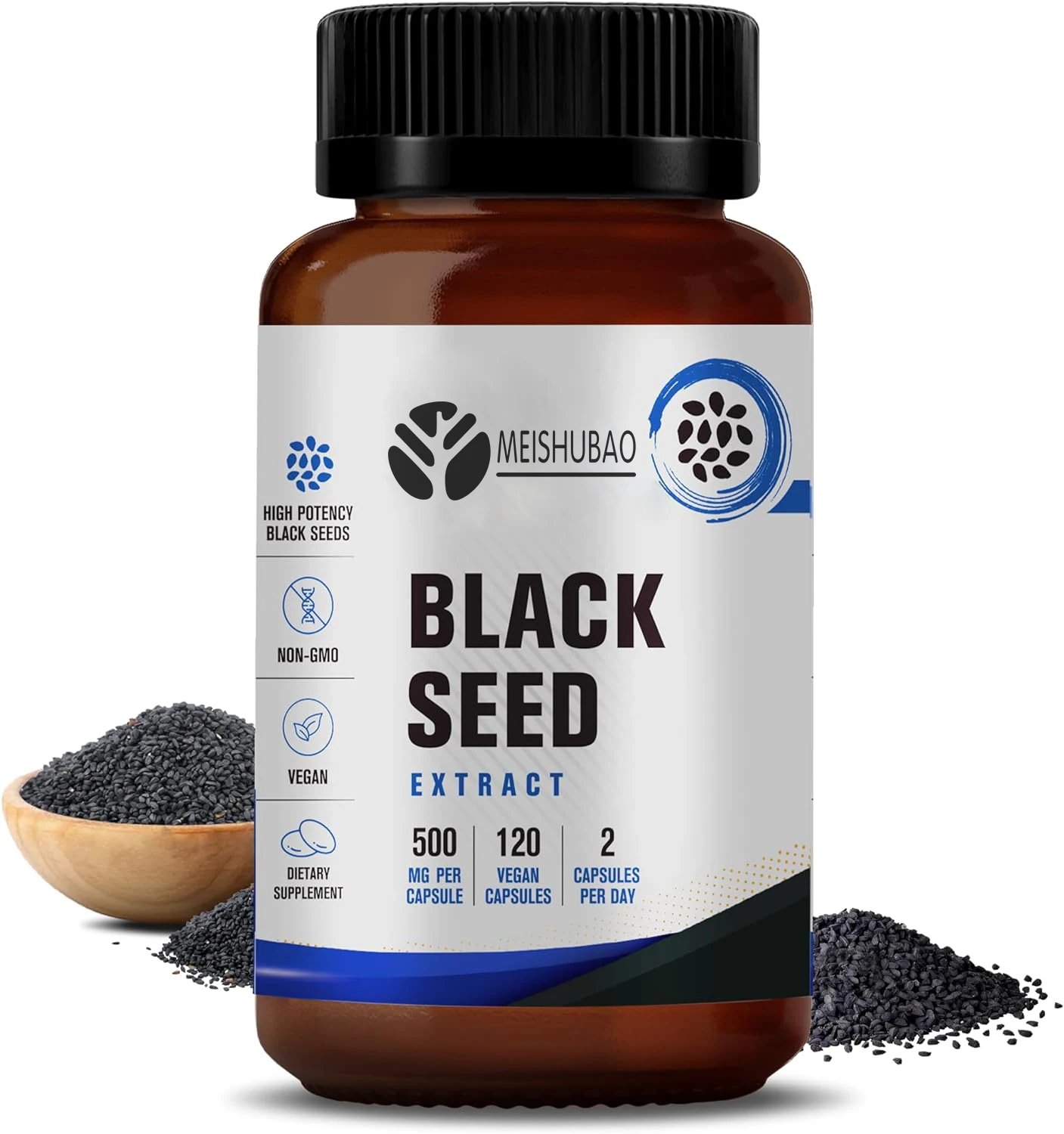 Hot Selling Black Seed Capsules  Organic Black Cumin Seed Extract  Supports Joint & Digestive Black Seed Hard Capsule