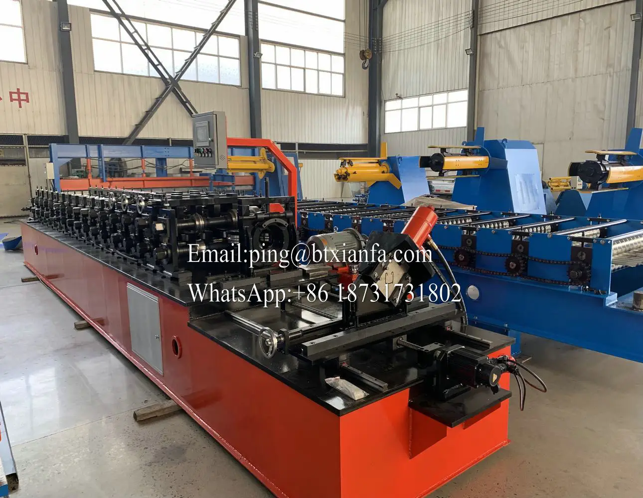 high speed omega furring channel drywall channel metal stud and track rollformed machine