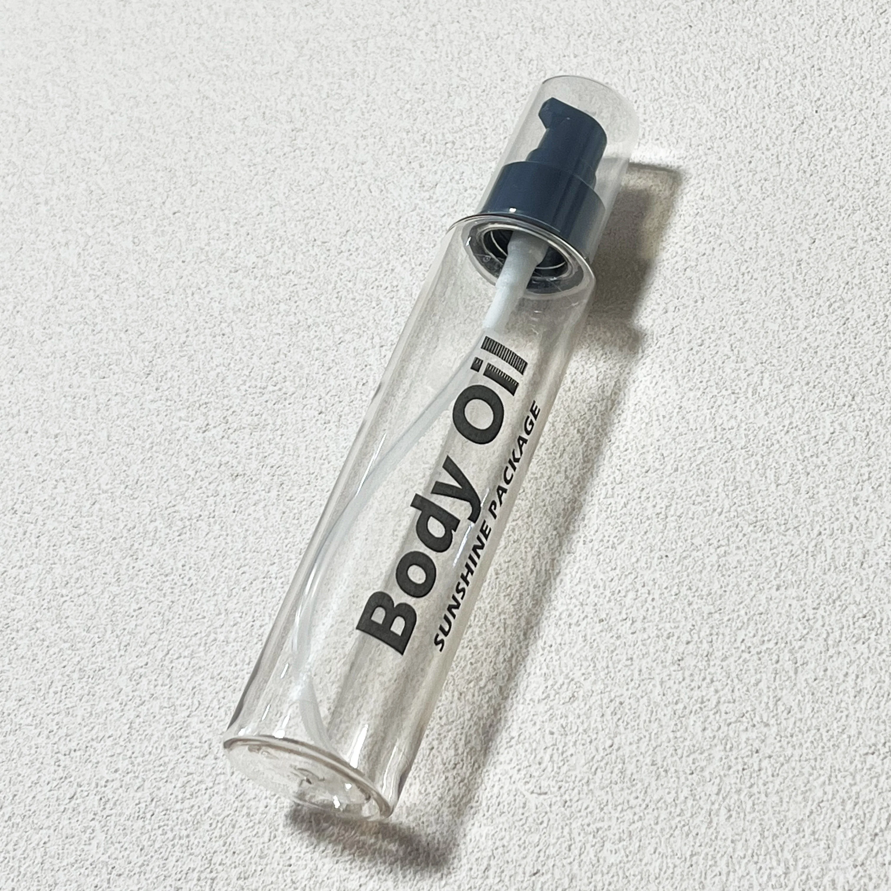 Cosmetic packaging empty skincare pump bottle for body oil clear plastic cosmetic body oil bottles with pump