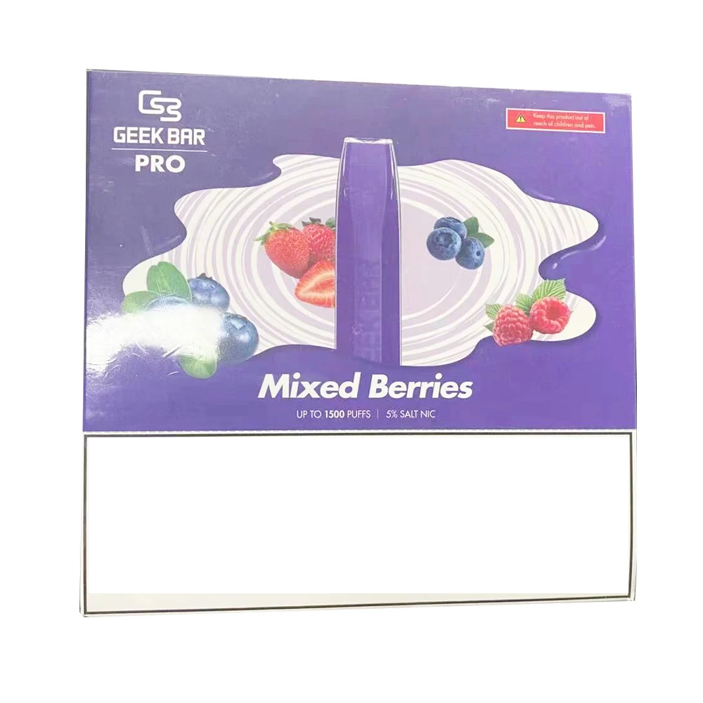 
Original Atomizer Vape Disposable Box Pre-filled 4.5ml Geek Bar Pro 1500 Puffs Capacity BOX Packaging Fast Delivery 