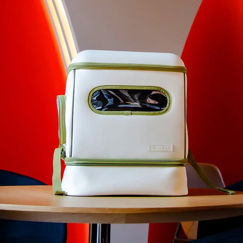 Leyou pet portable cat draw-bar box travel bag carrier backpack luggage strollers with wheels