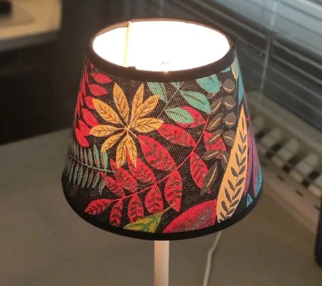 Wholesales China Lighting Factory diameter 22cm Print Fabric Lampshades For Large Table Lamps Lampshades On Stock