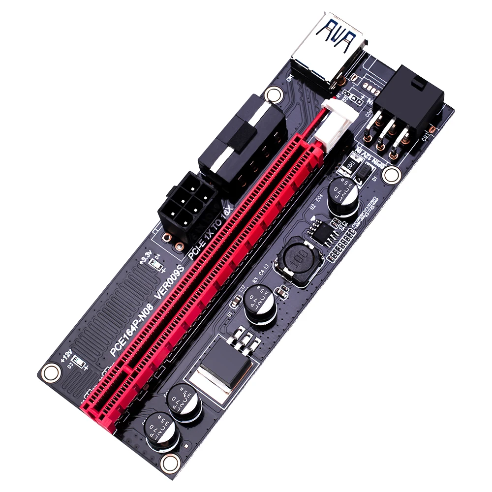 VER009S Riser 009 Card Extender Express Adapter USB 3.0 Cable Power PCI Express PCI-E 1X Adapter Converter Riser