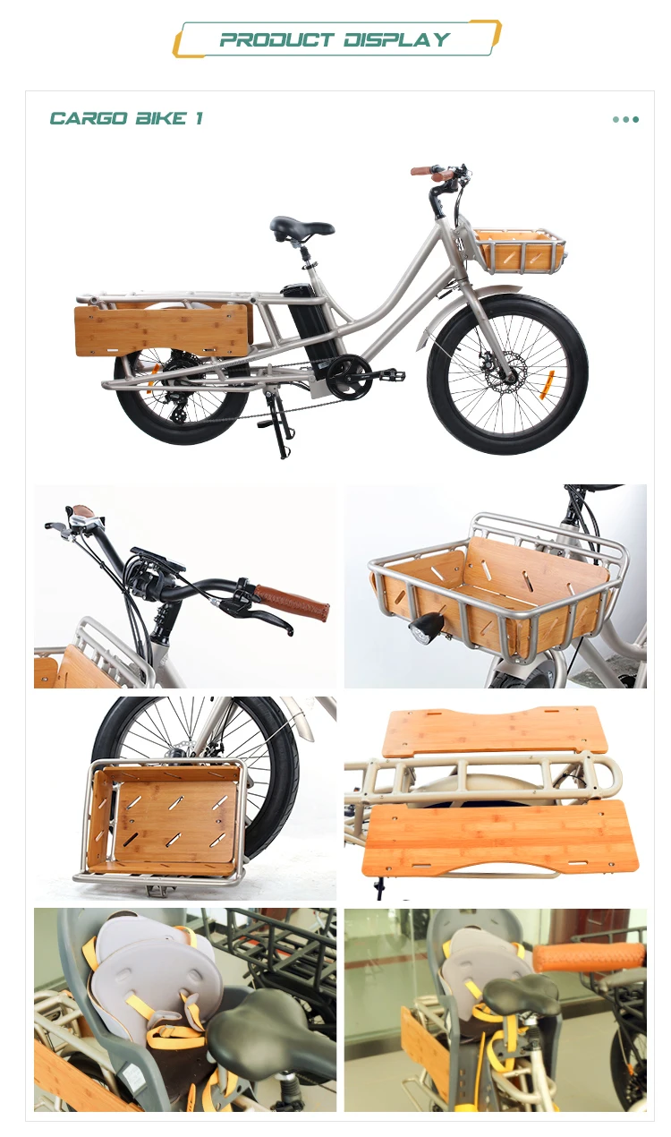 Cargo bike basket removable electric dirt bike folding rear rack for cargo carry
