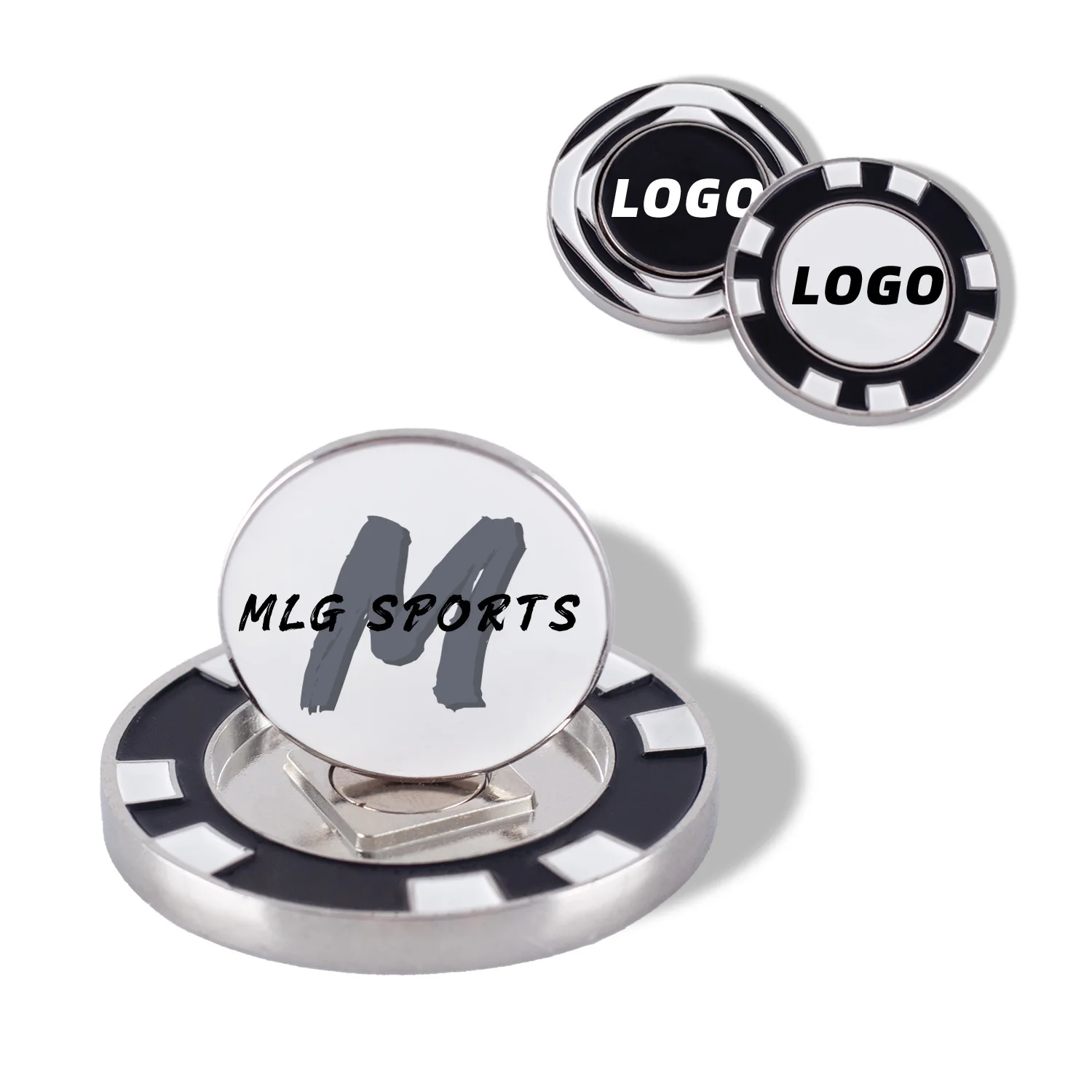 Factory Price Double-deck Magnet Custom Logo Golf Ball Markers Golf Accessories High Quality Multi Style Custom