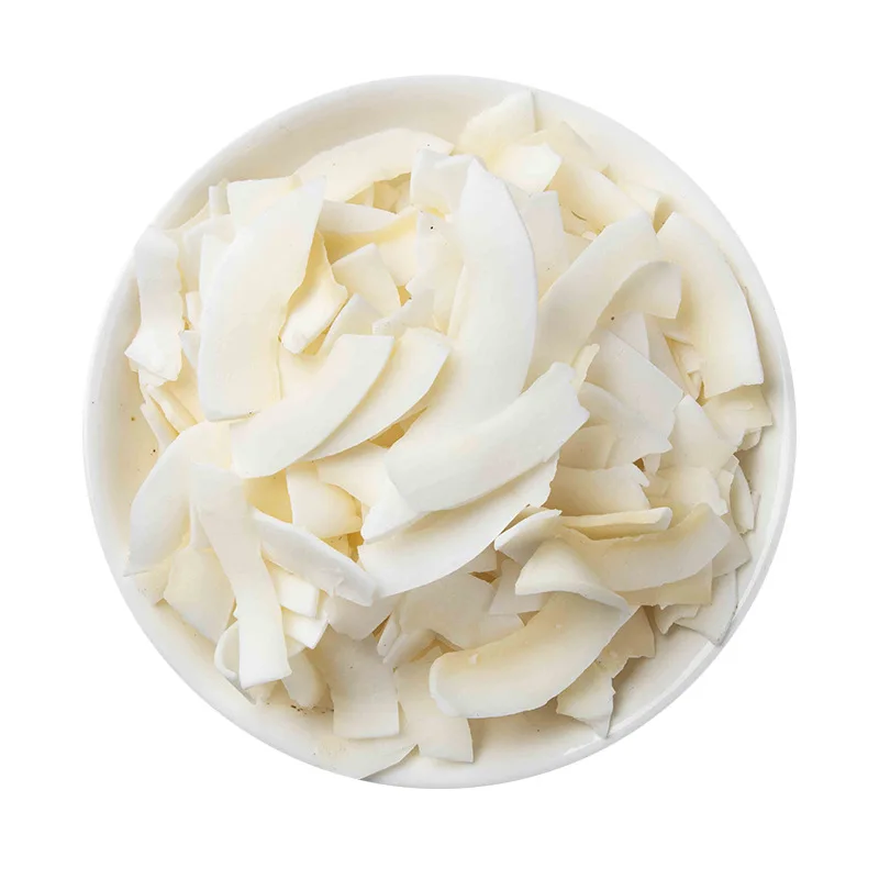 Factory Price Dried Coconut Slices Healthy Casual Snacks Dry Crispy Coconut Fruit Flakes