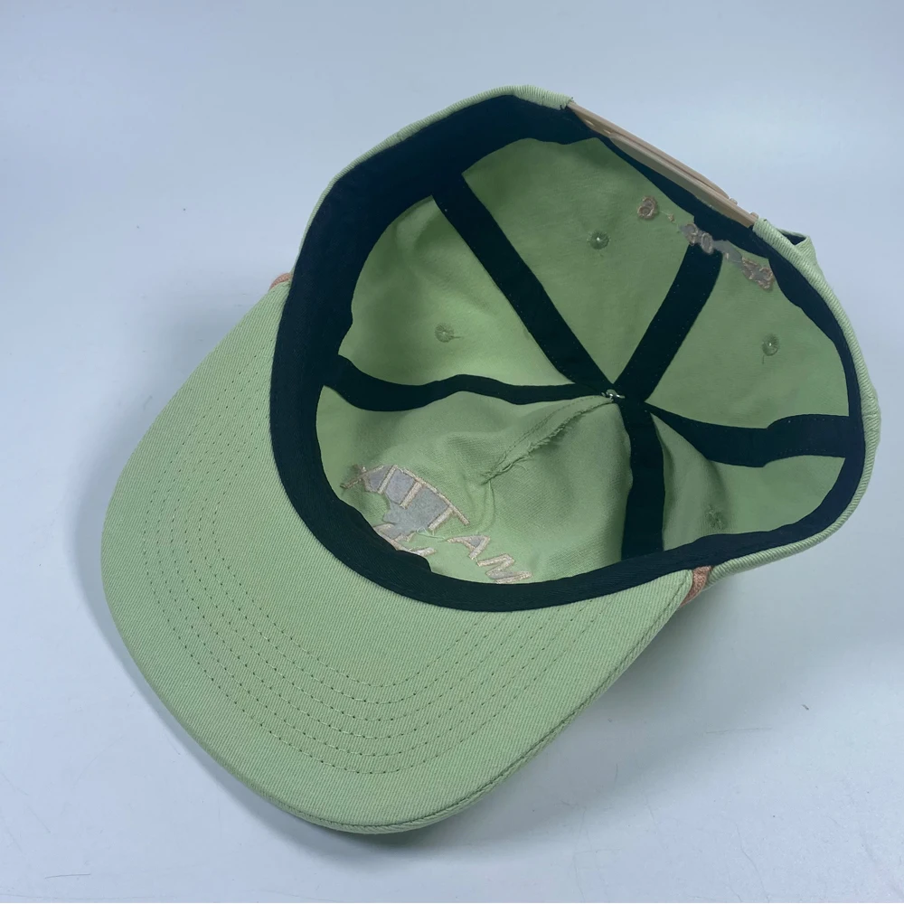 OEM fashion cotton flat bill low profile unstructured snapback cap with string custom embroidery logo 5 panel rope hats