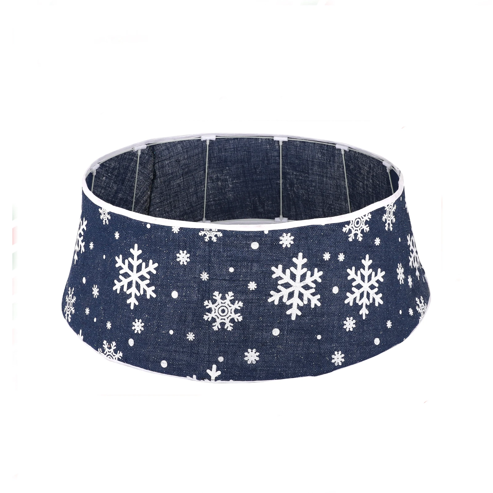 Macting Decorative Tree Stand Cover Tree Ring with String Light for Christmas Decor Snowflake Tree Collar