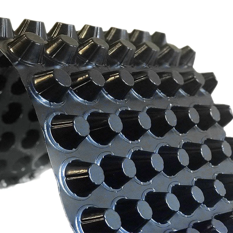 Plastic dimpled membrane dimple drainage cell for roof grass garden compound board drain