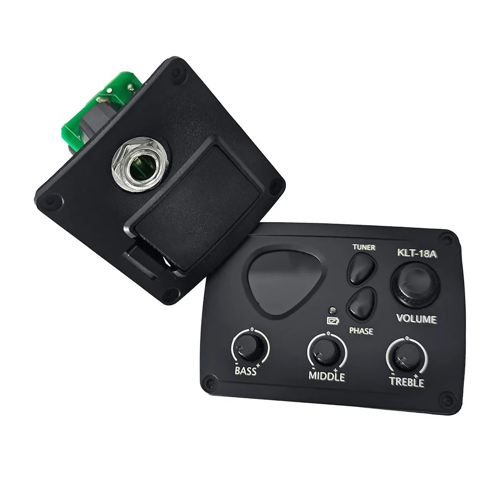 KLT-18A Folk & Classical Acoustic Guitar Pickup Electrical with 12 Sector Tuner for Stringed Instruments Parts & Accessories