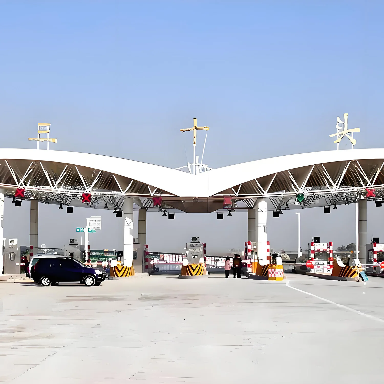 High Quality Industrial Design Space Frame Steel Structure Truss Purlin Toll Gate