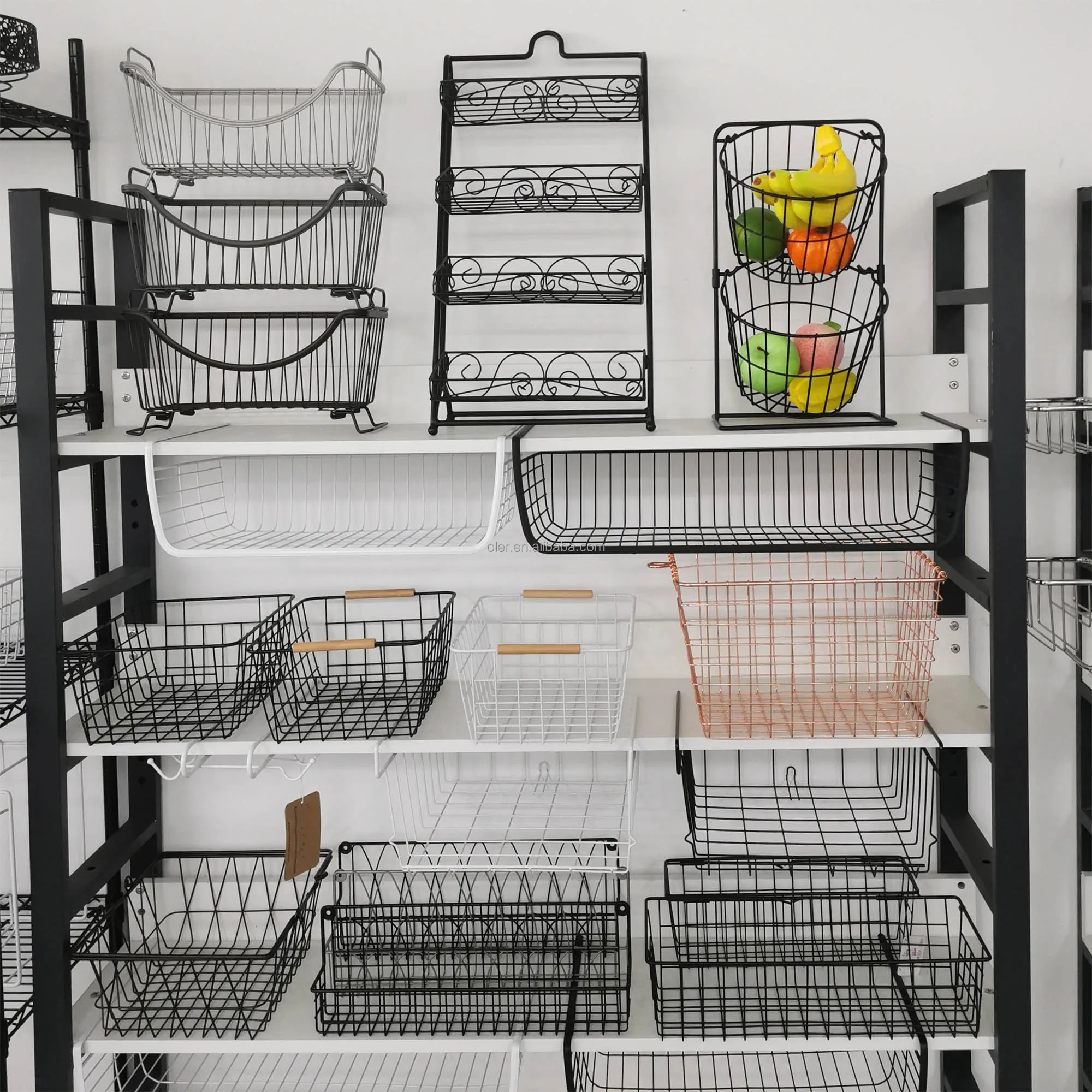 Factory Customized Wire storage basket Metal Wire Basket Storage Mesh Wire Baskets for Storage