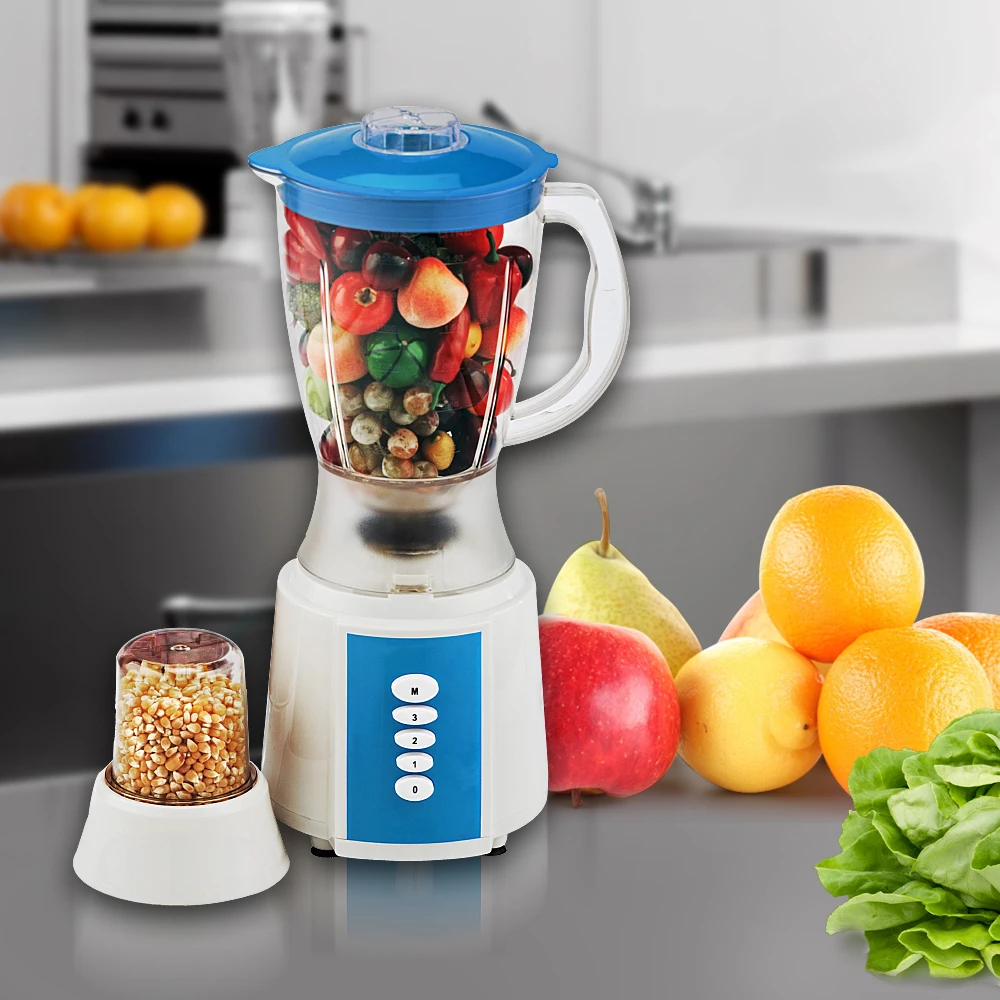 350W 1.5L Plastic Jar Glass Jar 2 In 1 3 Speeds Electric Fruit Blender Juice Blender Juicer Blender