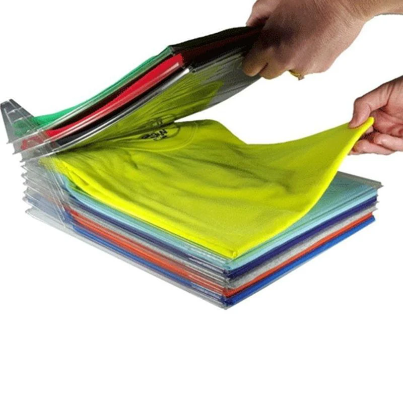 10Pcs/set Fast Clothes Fold Board Clothing Organization Shirt Folder Travel Backpack T-shirt Document Home Closet Organizer