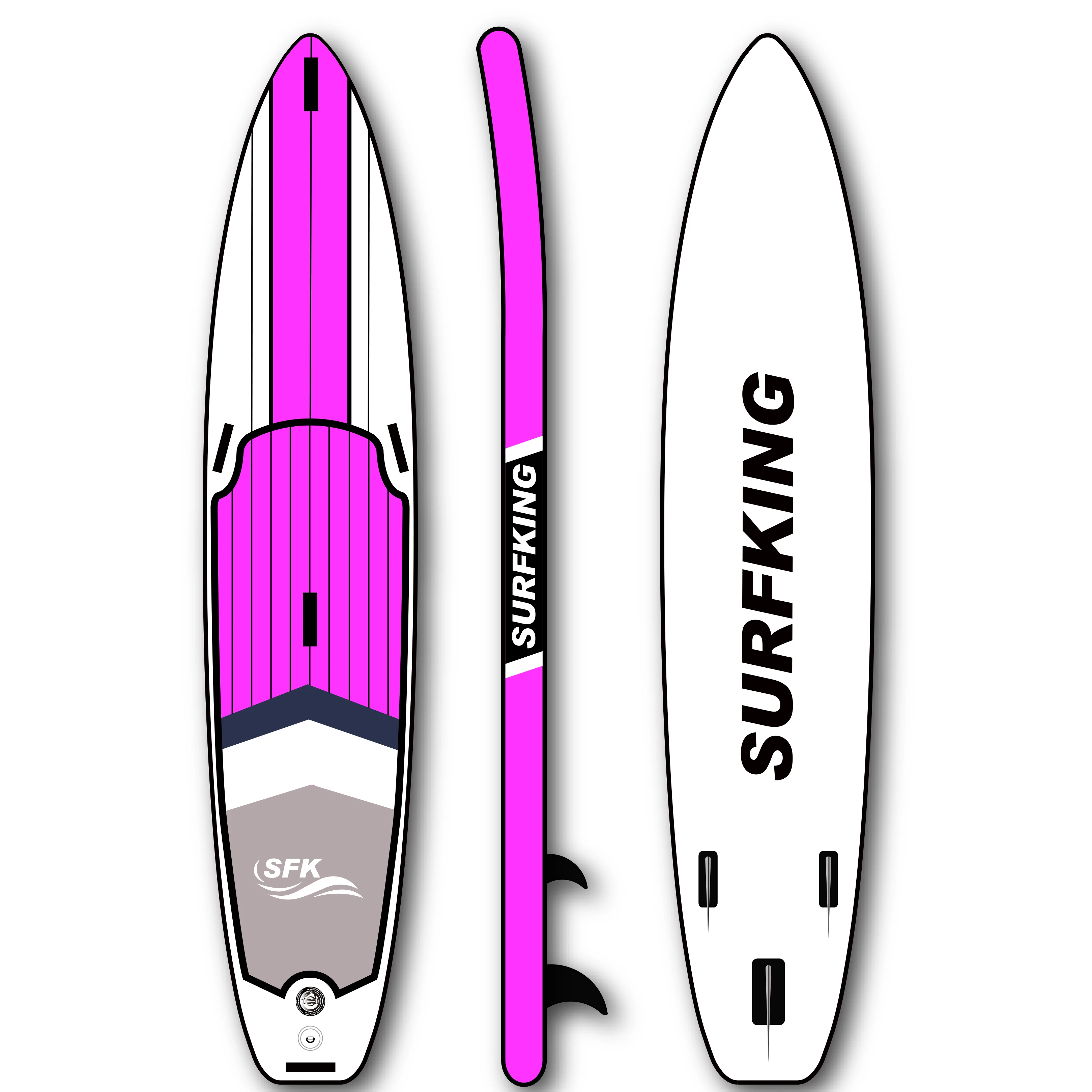 QIBU Customized color windsurf inflatable sup paddle board for sale basic PVC Surfboard Sup Inflatable Paddle Board