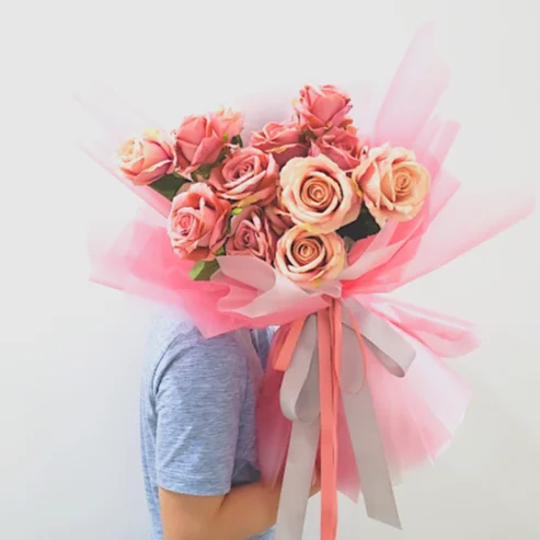 Christmas Translucent Custom Florist Decorative Roses Flowers Foggy Wrapping Paper Sheets