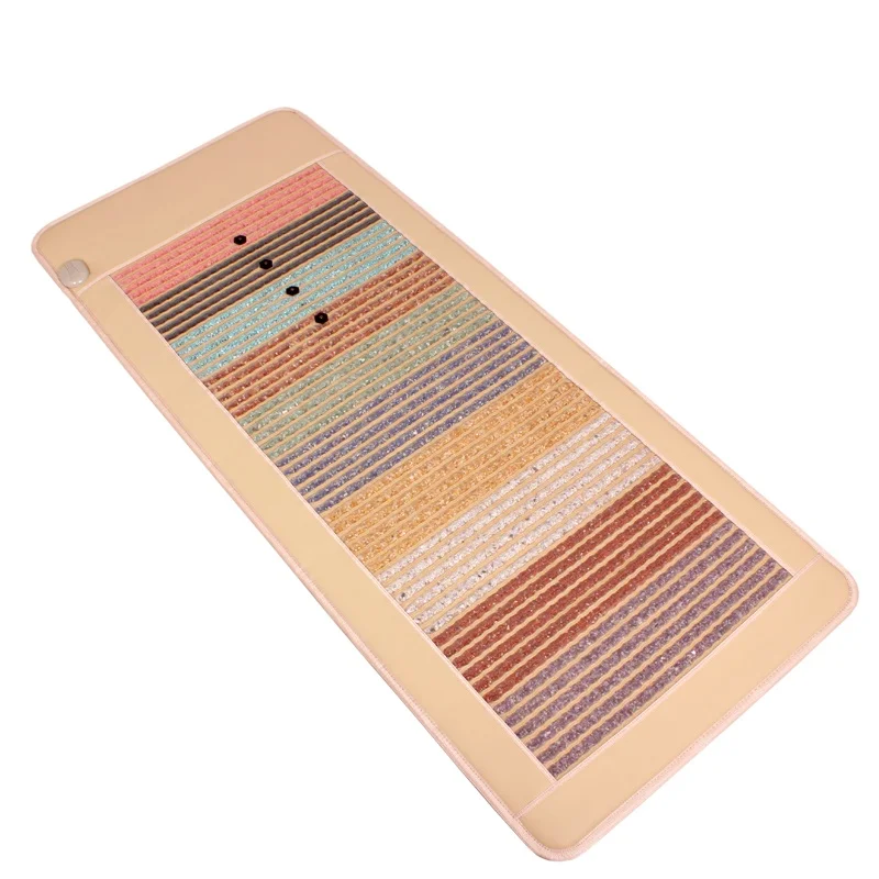 Decavem Gemstones Far Infrared Therapy Mat Rainbow Amethyst Biophoton Deep Heat Pad PEMF Chakra Crystal Mat Mattress