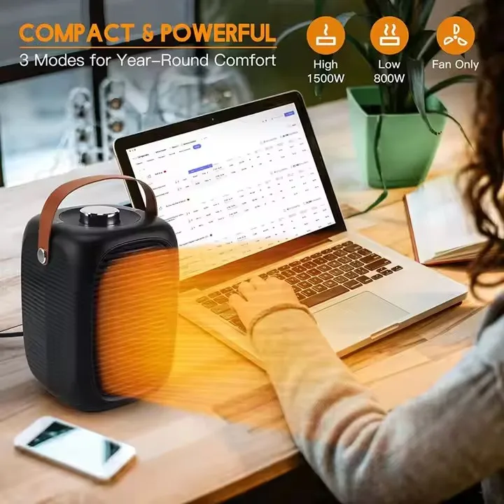 2024 инновационный компактный нагреватель PTC-высокоскоростной вентилятор идеально подходит для домашнего офиса