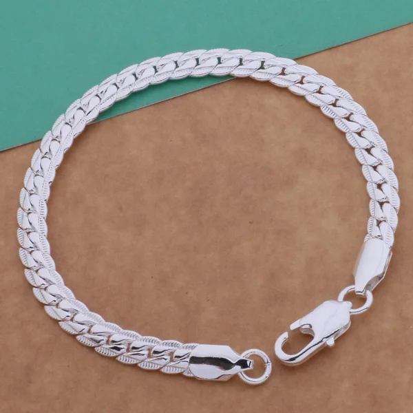 
Multi-style 925 silver fashion jewelry silver plated chain bracelet 