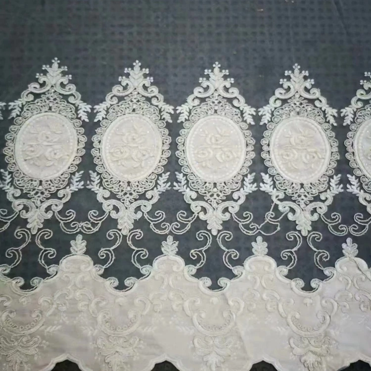  High-Grade Embroidery Flower Screens European Style Curtain Voile Tulle Sheer Bedroom Living Room Windows