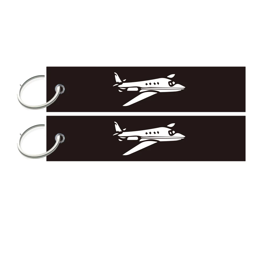 Factory Directly Price Custom Airplane Embroidered Keychain Key chain Remove Flight Jet Tag